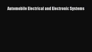 [PDF Download] Automobile Electrical and Electronic Systems [Download] Full Ebook