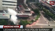 El momento de las explosiones en Yakarta, Indonesia