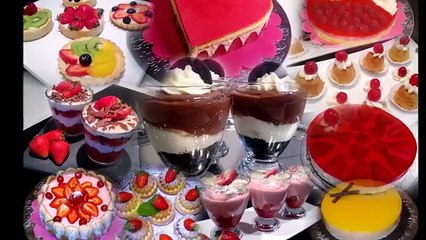 gâteau magique fraises et chocolat blanc الكيكة السحرية (الحلوى العجيبة) بالفراولة والشوكولا البيضاء