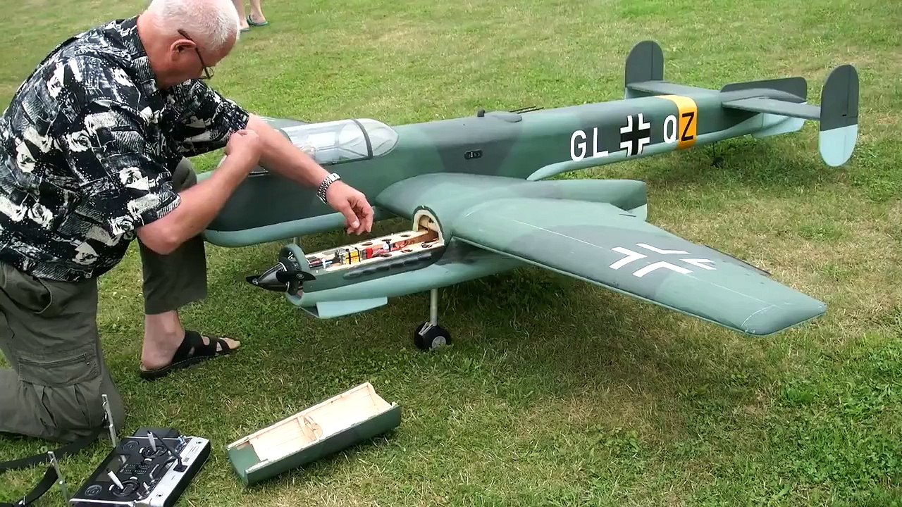 ARADO AR 240 GIANT RC SCALE OLDTIMER MODEL AIRCRAFT FLIGHT / E Meeting Birkholz 2016 *1080