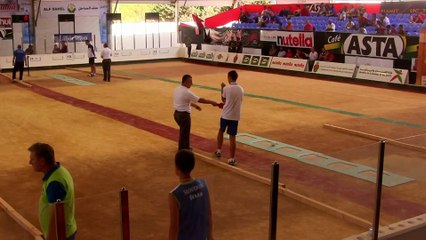 Finale tir rapide en double, Mondial -18 de Sport Boules, Casablanca 2015