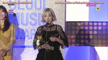 [ENG SUB] 160114 SNSD Taeyeon Bonsang Award @ SMA 2016