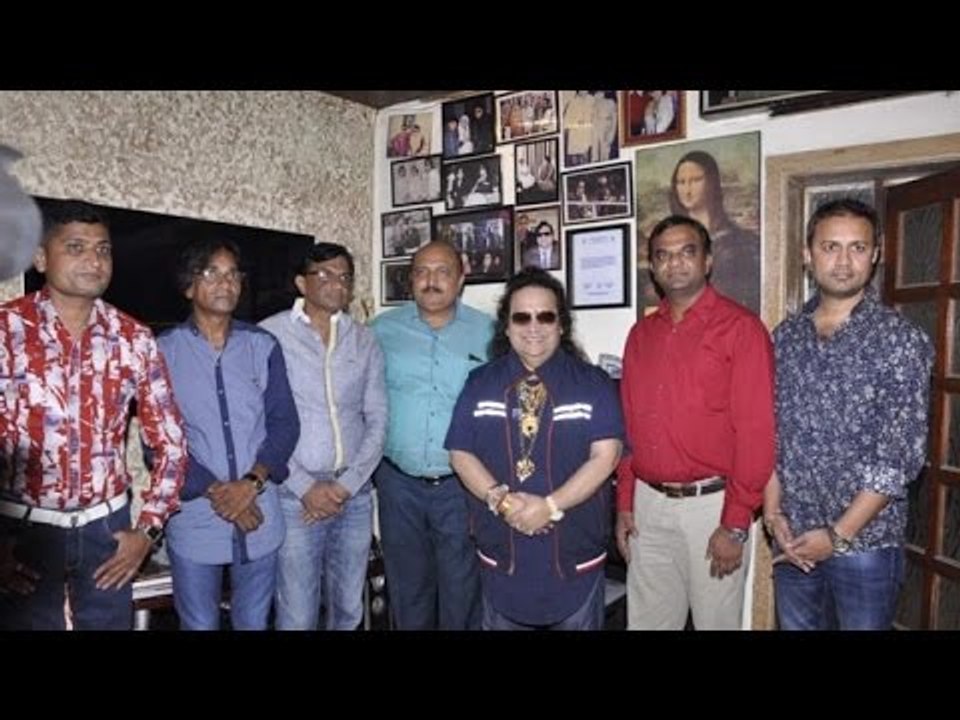 Bappi Lahiri Meets Press for Recording of New Film by Govind Sakariya