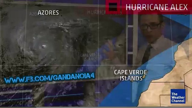 Furacão Alex Açores 14/01/2016