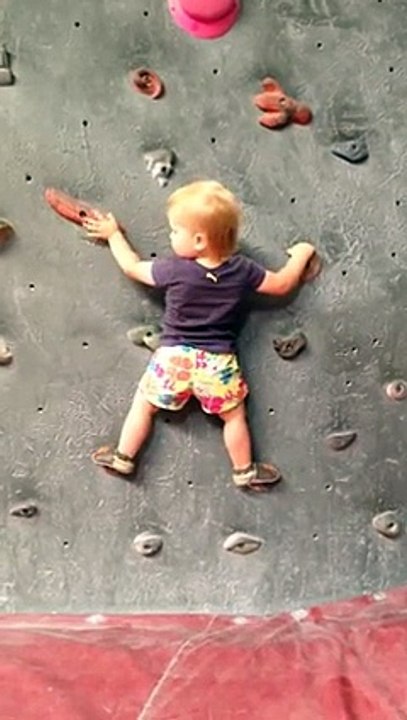 How Incredible Is This 19 Month Old Climbing Indoors