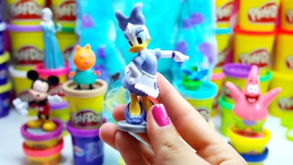 Play Doh Surprise Eggs Collection 2015 Caillou Peppa Pig Frozen Barbie Mickey