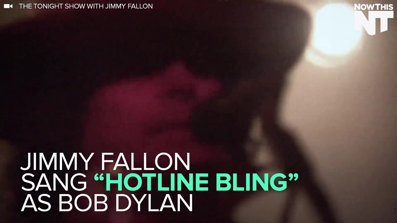 Jimmy Fallon Sings "Hotline Bling" As Bob Dylan