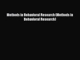 [PDF Download] Methods in Behavioral Research (Methods in Behavioral Research) [Download] Online