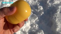 Kar içinde sürpriz yumurta avı Pepee, Harika kanatlar, Elsa, Snow white, Surprise Egg h