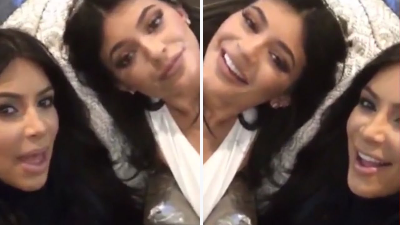 Kim & Kylie Kardashian  … In Bed Selfie 2016!
