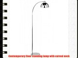 Fusion Living Curved Chrome Floor Standing Lamp