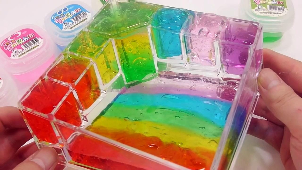 Rainbow Jelly Monster Slime lipstick Case!! Kit 말랑 말랑 젤리 몬스터 액체괴물 액괴 흐르는 점토 슬라임 놀이 팜팜