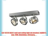 SLV 147276 KALU 3 wall and ceiling light alu brushed 3xQRB111 max. 50W Aluminium silvergrey