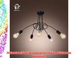 Unitary? Vintage Barn Black Chandelier Max 300W With 5 Lights Painted Finish