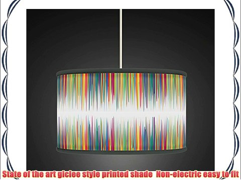 50cm Multi Colour paint Spikes Retro Handmade Geometric Printed Fabric Lamp Drum Lampshade