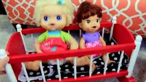 Baby Alive FURNITURE With Doll Bed KidKraft High Chair & Crib + Lucy Eats Baby Food Diaper Change