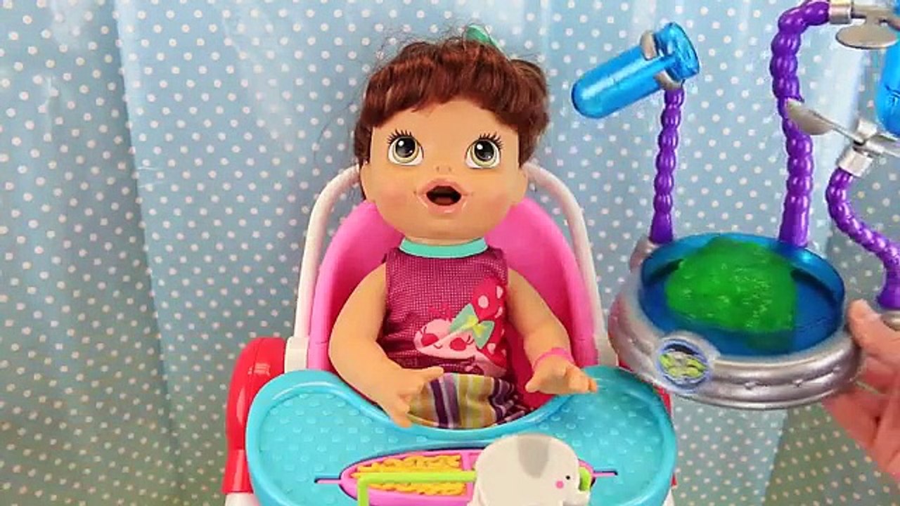 Baby Alive Lucy Dolls EATS SLIME!!! Gooey Green...
