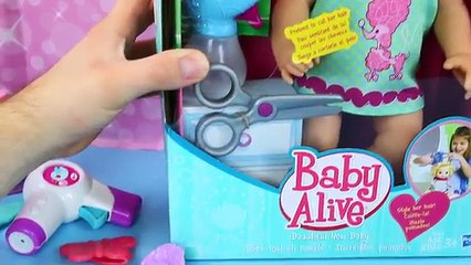 BABY ALIVE Hair Styles With Beautiful Now Baby Alive Baby Doll Challenge Spidey vs DisneyCarToys