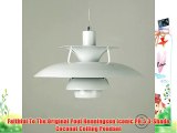 Coconut White Designer Poul Henningsen PH 5 Style Modern 3-Shade Ceiling Pendant Lamp Light