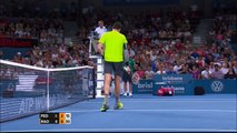 Roger Federer v Milos Raonic highlights (final) - Brisbane International 2015