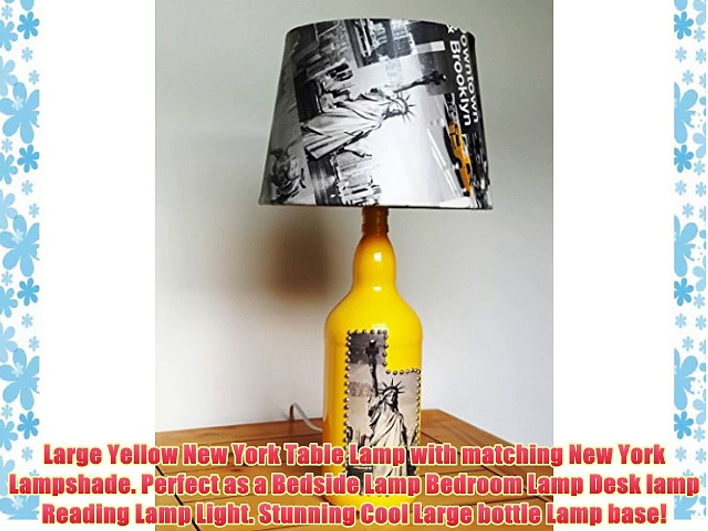 New York Lamp Lampshade Light Shade Light Table Bedside Bedroom Style Desk Taxi Empire State Video Dailymotion