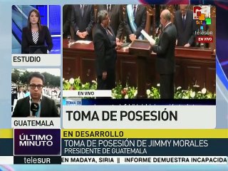 Inicia acto de juramentación del nuevo pdte. guatemalteco