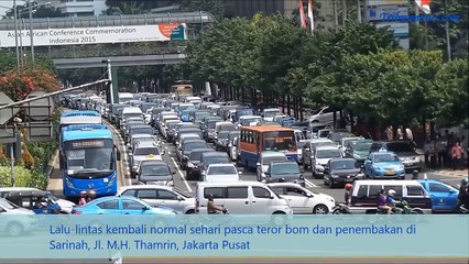 Situasi Kawasan Sarinah Sehari Setelah Teror Bom