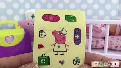 Peppa Pig Infirmière Mallette médicale Bébé Corolle malade Sick Baby Doll