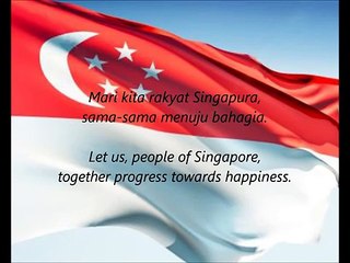 Singaporean National Anthem - 'Majulah Singapura' (MS EN)
