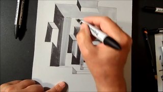 Amazing 3D art - Drawing a 3D Hole, Trompe-l'oeil