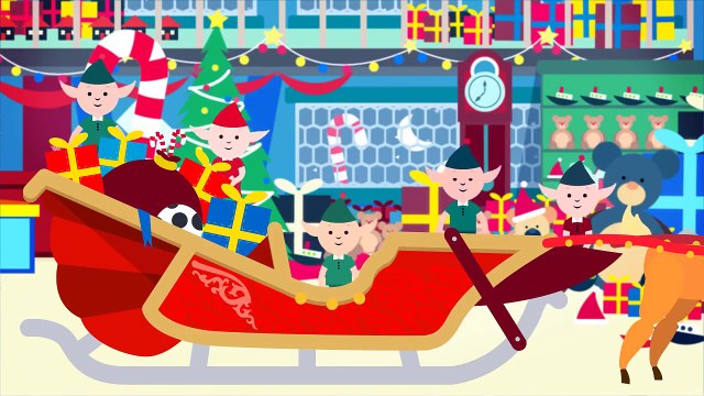 Five Little Elves Jumping on the Sleigh Song | Christmas Songs for Kids | 5 Little Elves