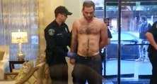 Un policier palpe un homme sous viagra