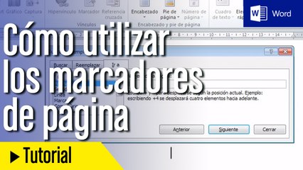 Cómo utilizar los marcadores de página en Word