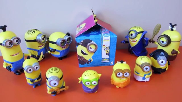 2015 MINIONS MOVIE MCDONALDS HAPPY MEAL TOYS BOB STUART KEVIN COMPLETE SET