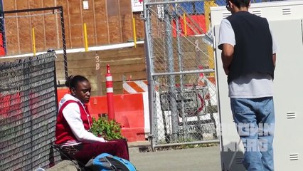 Prank In The Hood - Blind Man Drops Weed In Front Of People and they STEAL IT