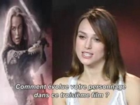 Pirates des Caraibes 3 Interview Keira Knightley