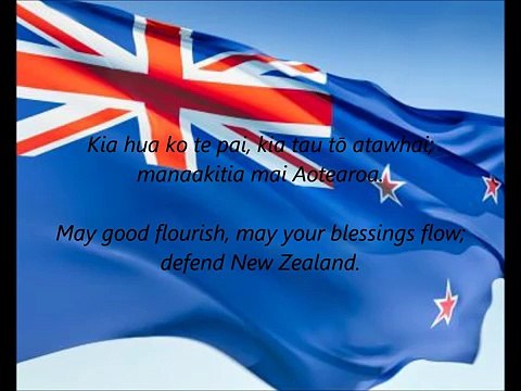 New Zealand National Anthem - 'God Defend New Zealand Aotearoa' (MI EN)