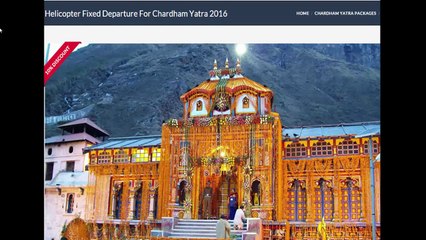 Chardham Fixed Departure 2016