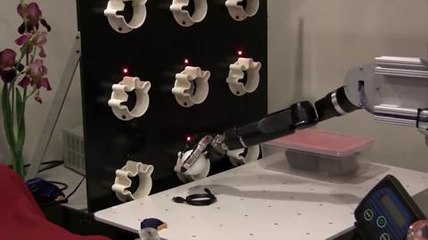 Mujer controla brazo robótico con la mente