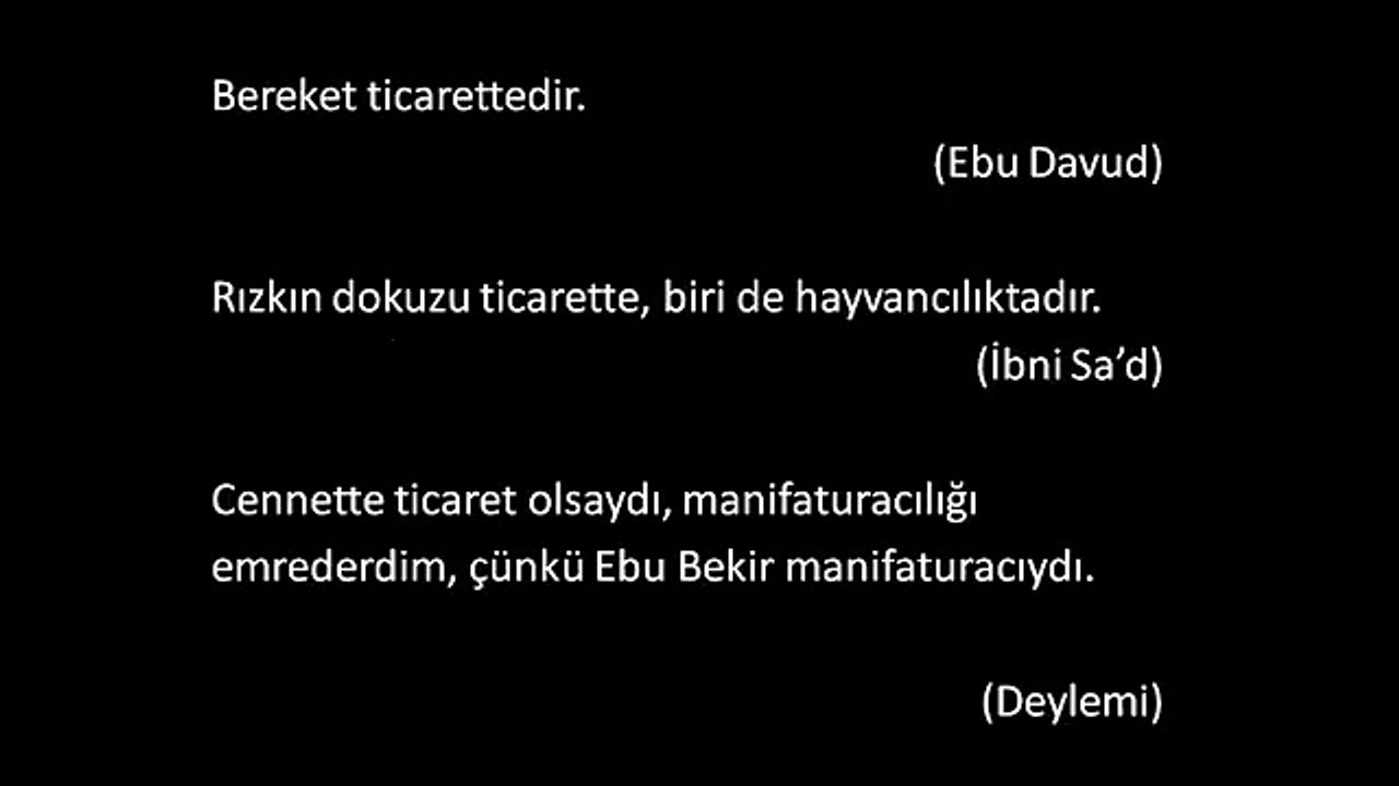 Ticaretle ilgili Hadisler - Trade-related Hadith