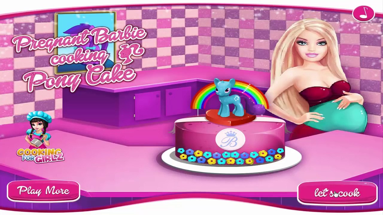 Pregnant Barbie Cooking Pony Cake Barbie Cooking Game for Girls
