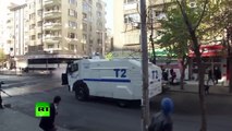 Turkish security forces use tear gas, water cannons against protesters in Diyarbakir