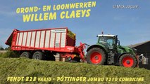 Fendt 828 & Pöttinger Jumbo 7210 CombiLine Loonw. Willem Claeys