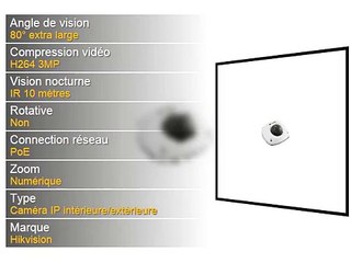 Hikvision DS-2CD2532F-I Full HD 3MP PoE grand angle 98.5°