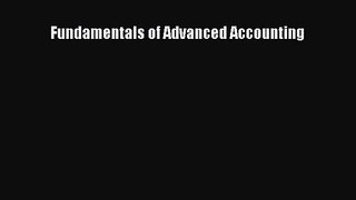 Read Fundamentals of Advanced Accounting Ebook Free