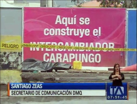 Continúan los trabajos en el intercambiador de Carapungo