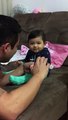 Watch This Adorable Baby Do Something HILARIOUS Every Time Dad’s About To Cut Her Nails