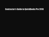 Download Contractor's Guide to QuickBooks Pro 2010 PDF Free