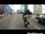 bike One wheeling A boy accident on his own mis use