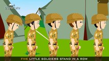 Five Little Soldiers stand in a row nursery rhyme